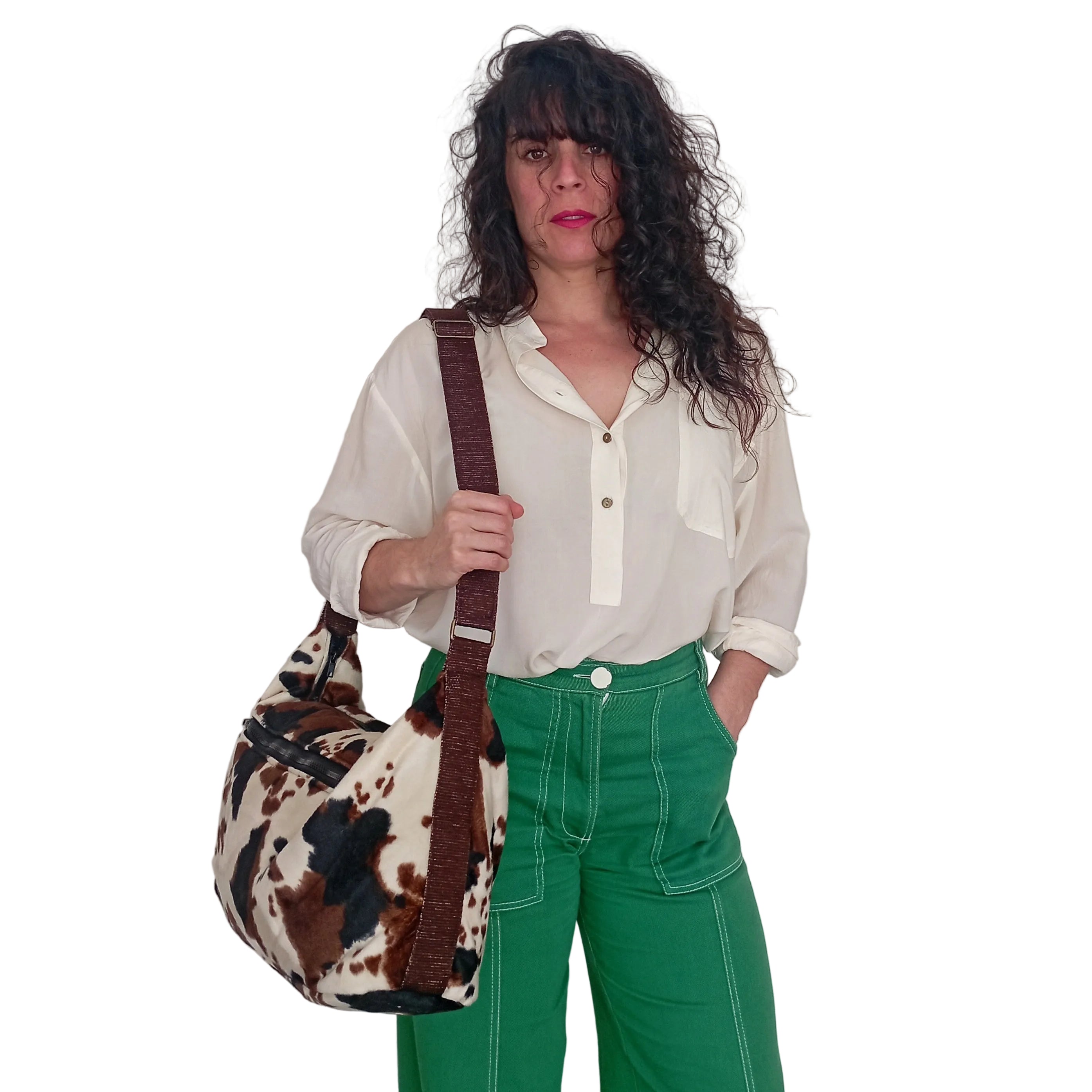 Sac bandoulière Arty - Imitation Peau de vache