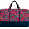 Sac week-end en velours et liberty