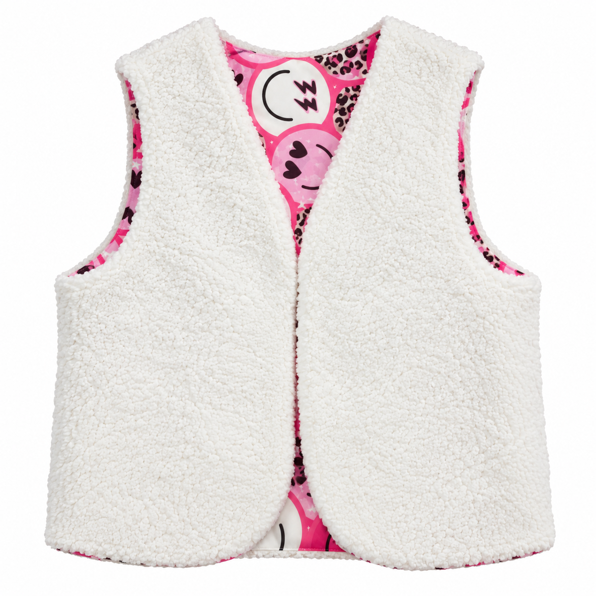 Gilet réversible smiley et sherpa