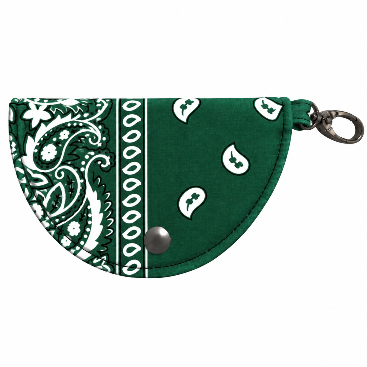 Étui à lunettes : bandana vert foncé